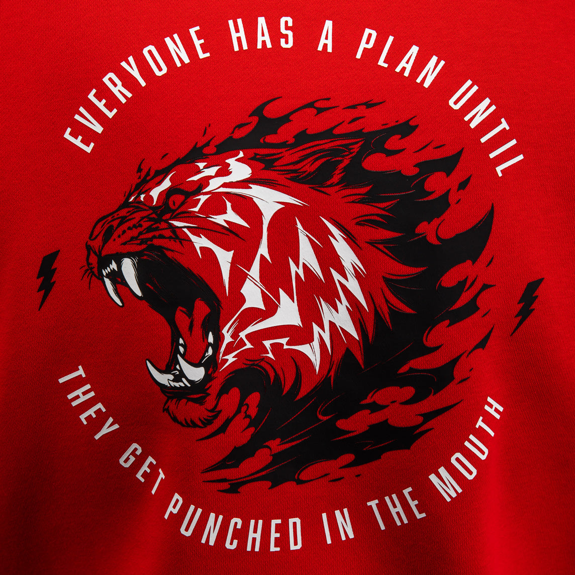 Venum x Mike Tyson: Tiger 连帽衫 – 强烈红色/深黑色