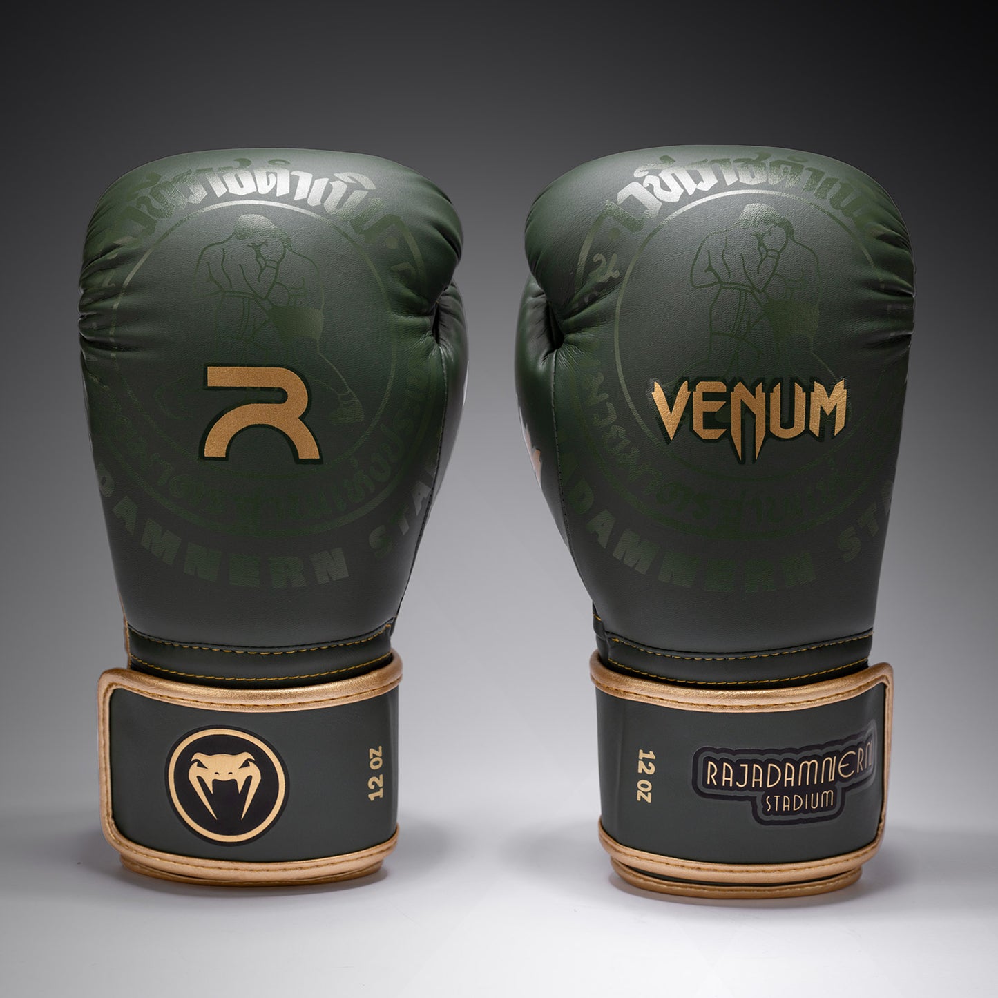 Venum x Rajadamnern 拳击手套 – 军绿色