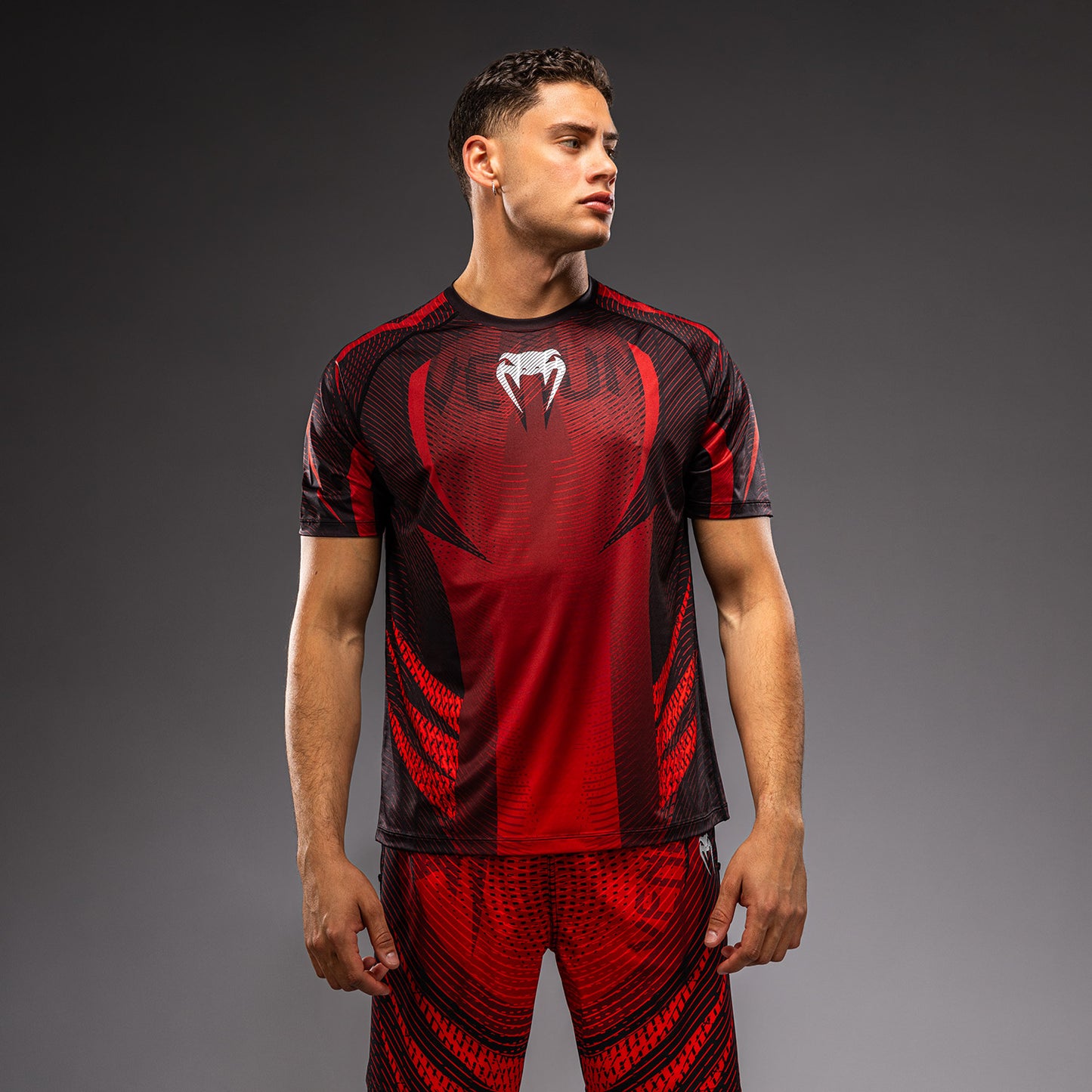 Venum Galactic 3.0 Dry Tech T恤 - 红色/银灰色