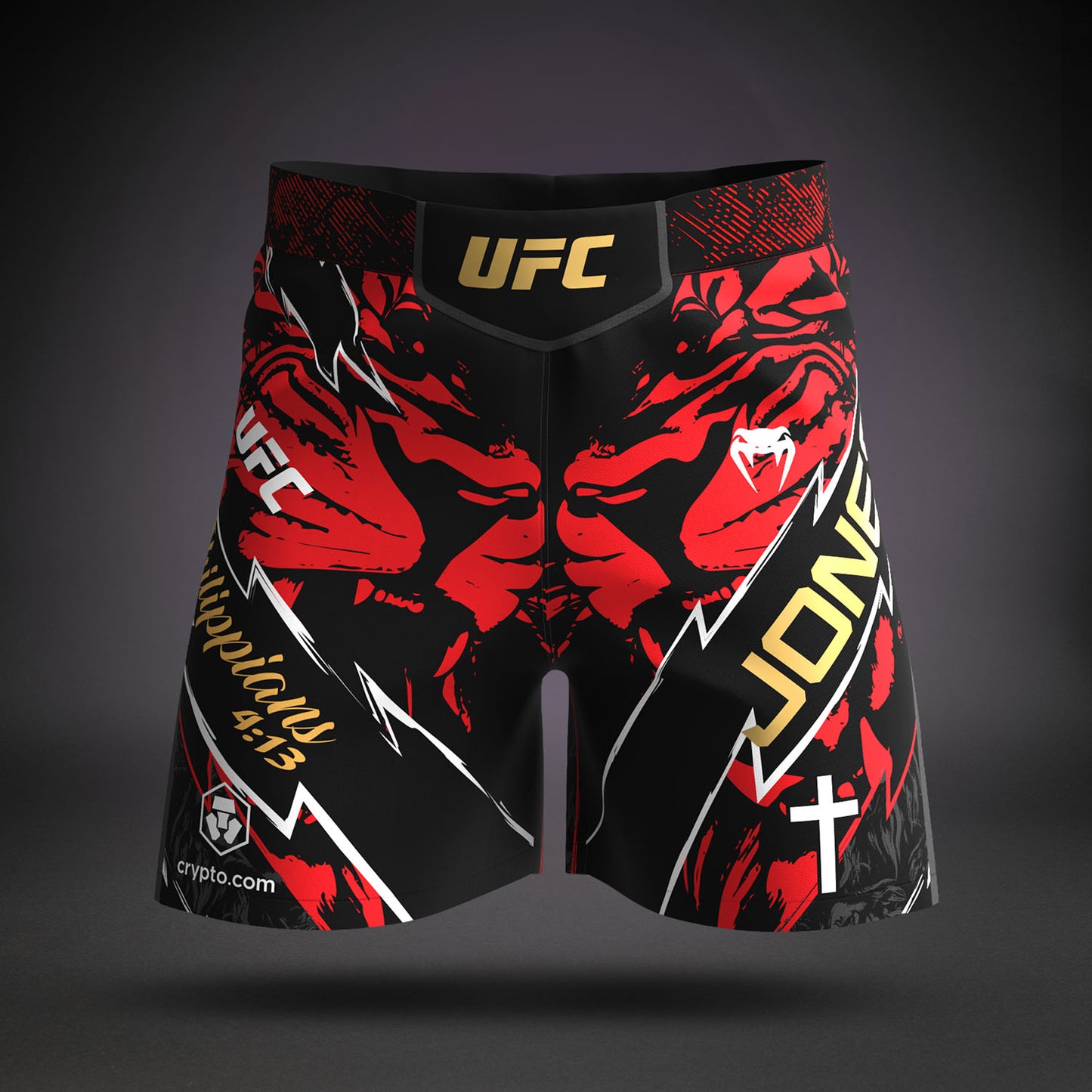 男士Venum UFC Unrivaled 红色Jon Jones格斗短裤