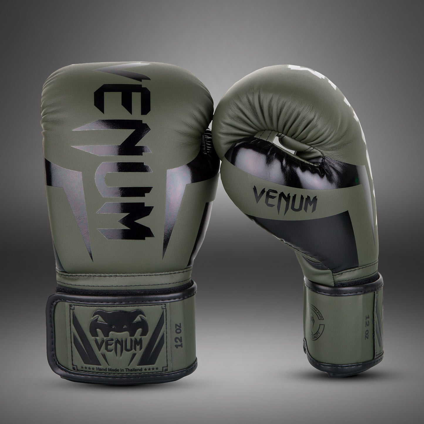 Venum Elite 拳击手套 – 卡其色/黑色