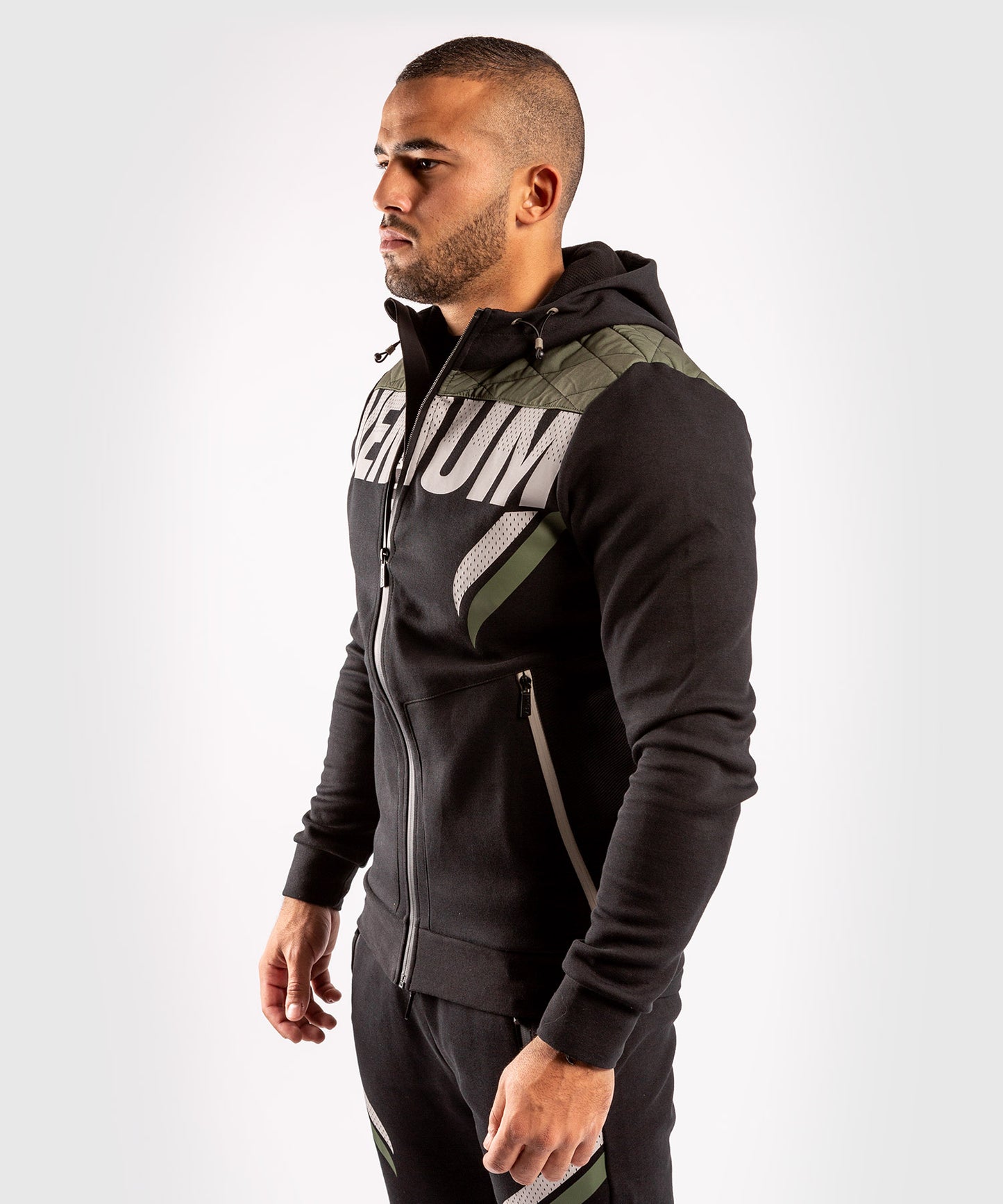 Venum ONE FC Impact Hoodie - Black/Khaki