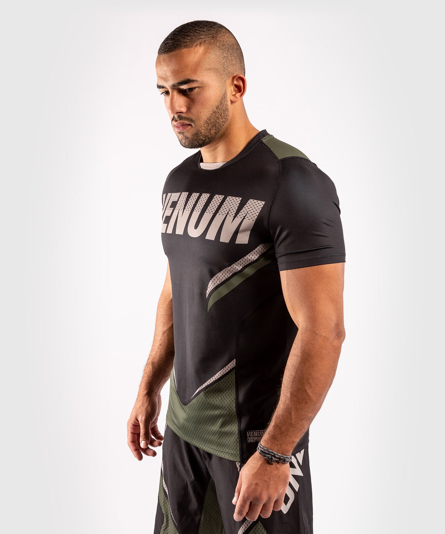 Venum ONE FC Impact Dry Tech T-Shirt - Black/Khaki