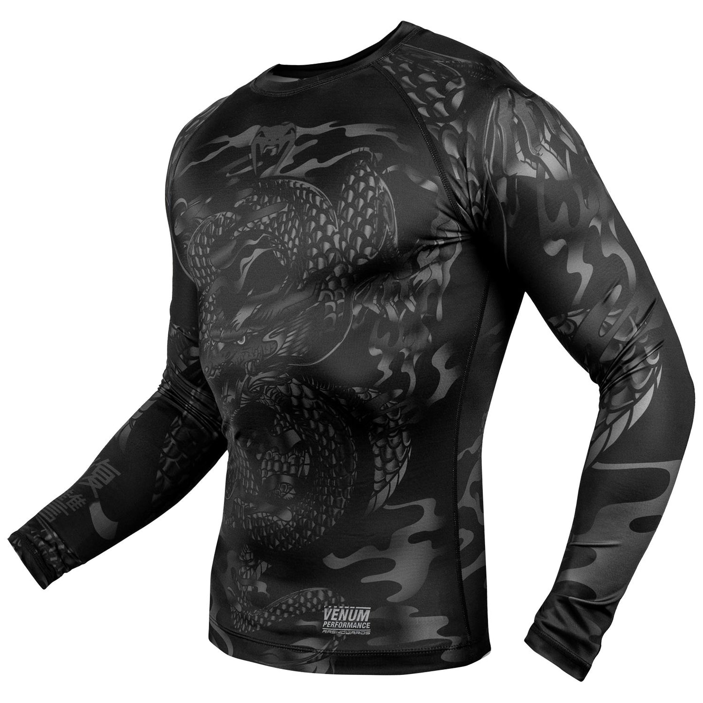 Venum Dragon's Flight Rashguard - Long Sleeves - Black/Black
