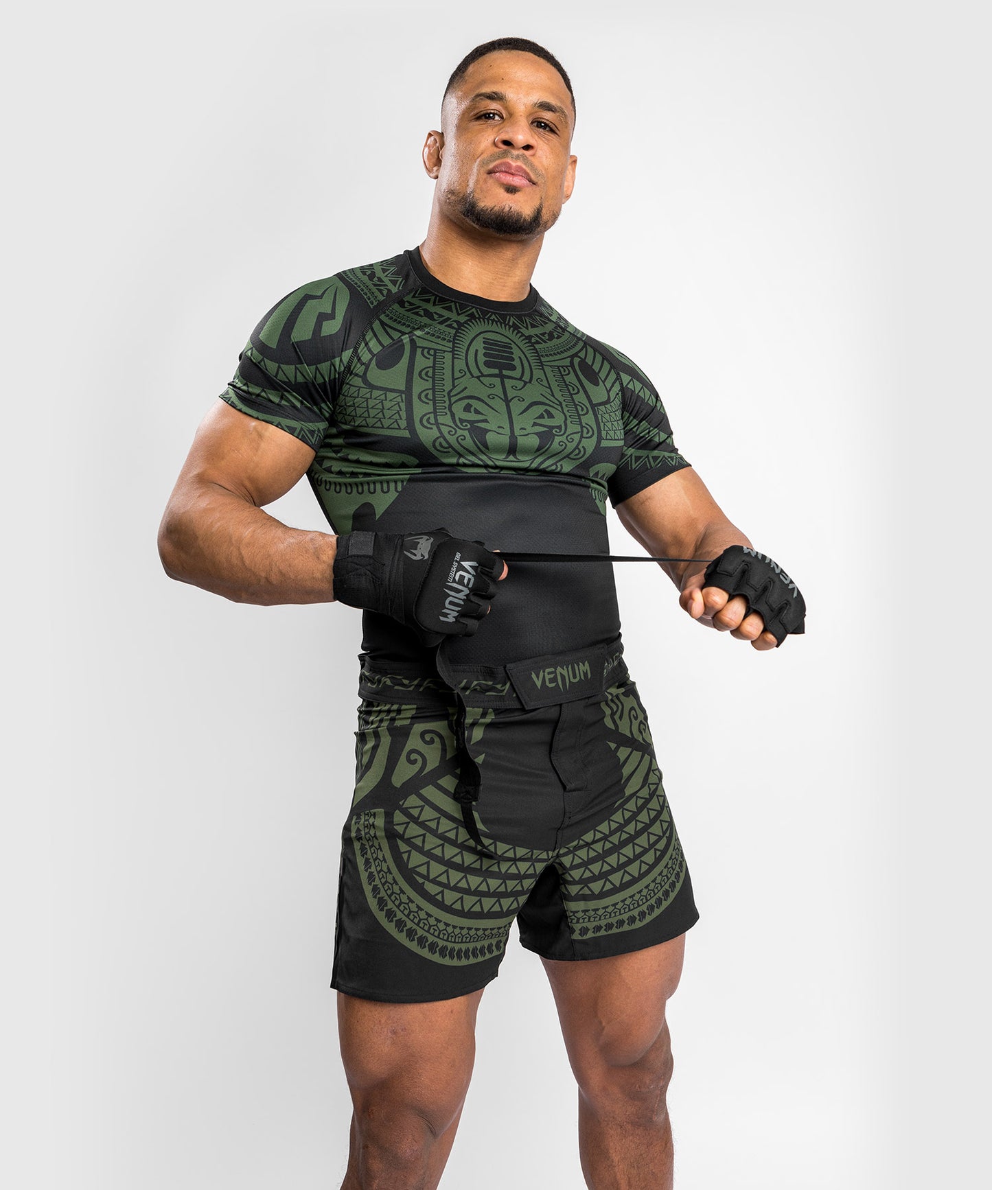 Venum Nakahi Rashguards - Short Sleeves - Black/Khaki