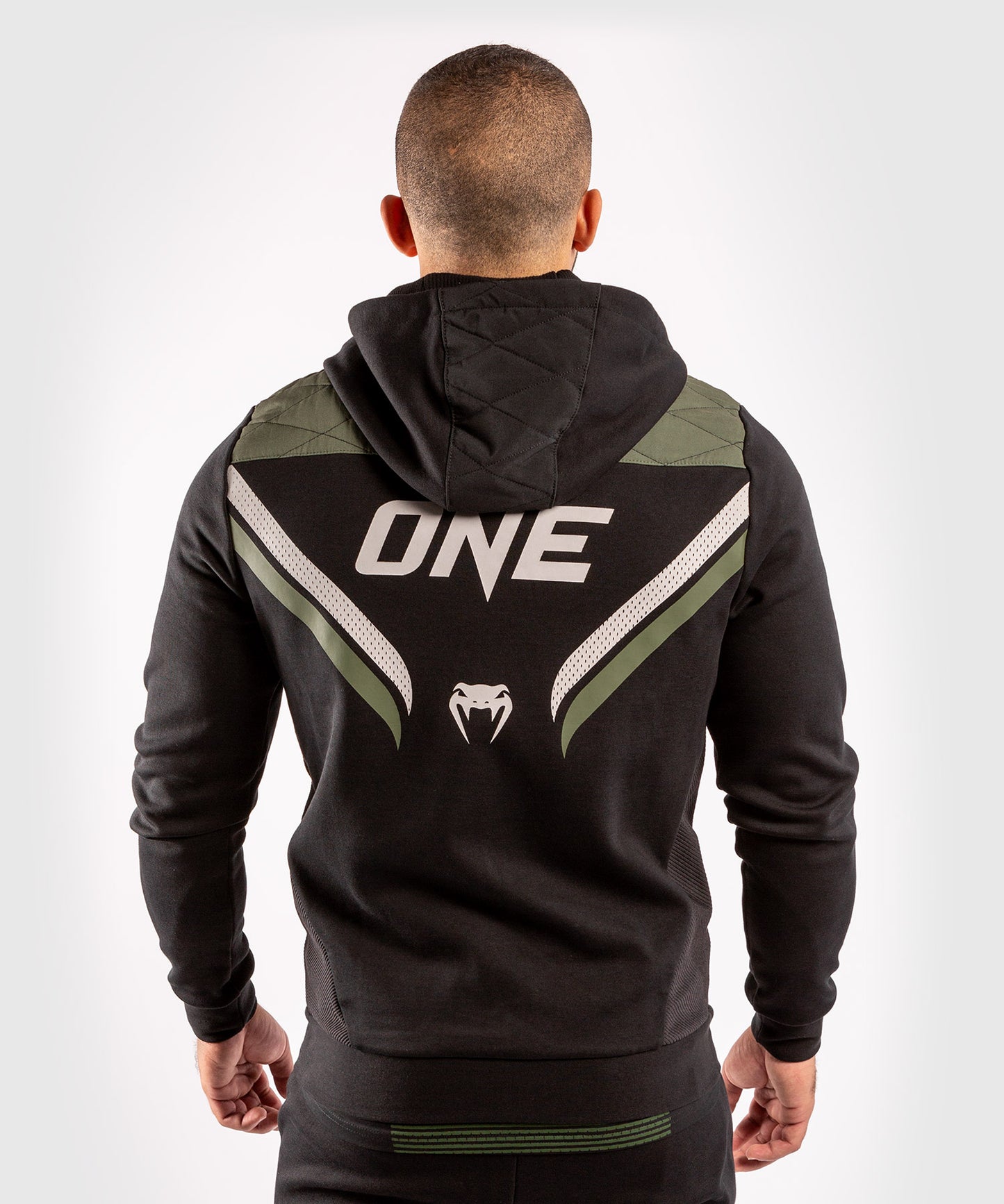 Venum ONE FC Impact Hoodie - Black/Khaki