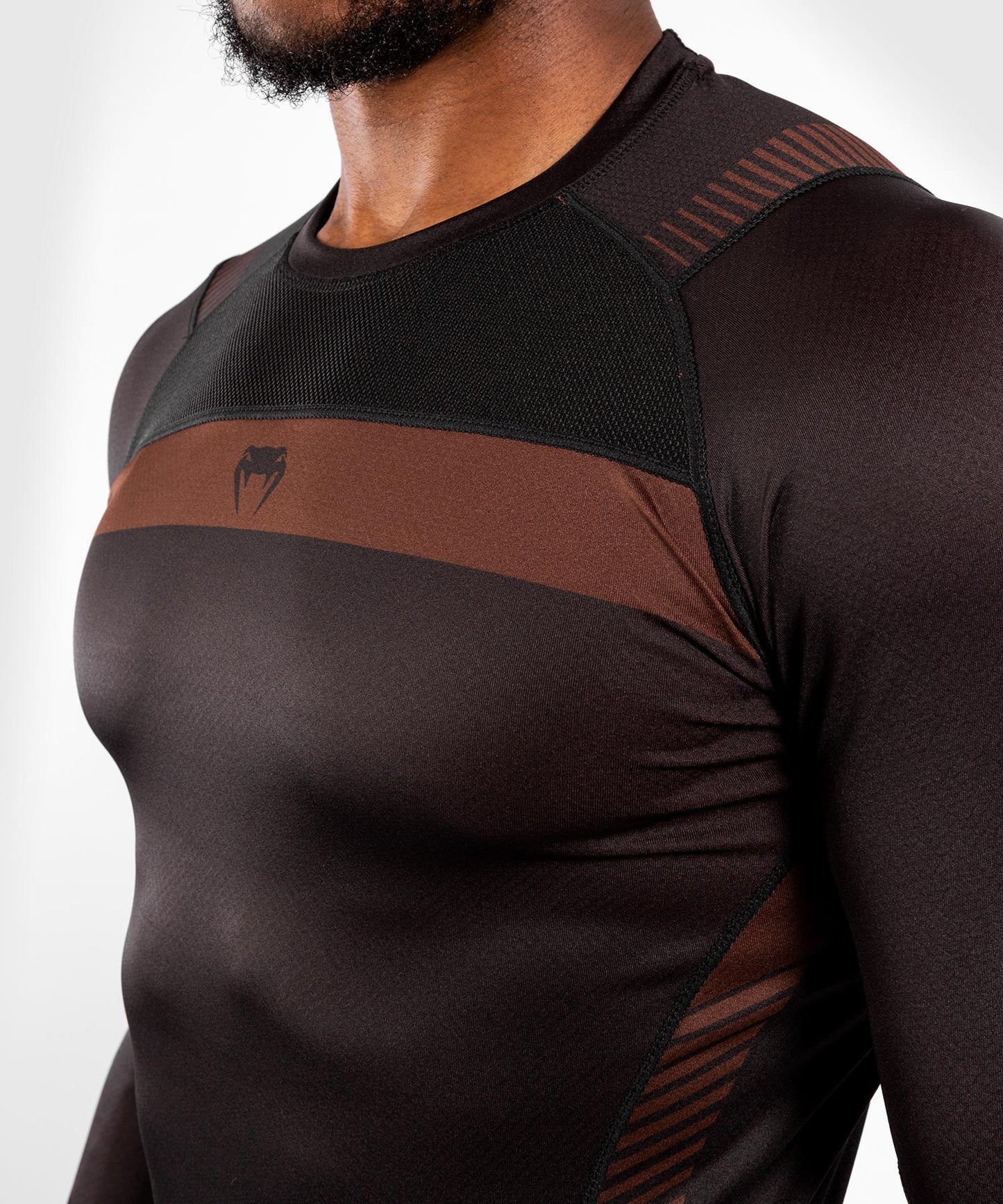 Venum NoGi 3.0 Rashguard - Long Sleeves - Black/Brown