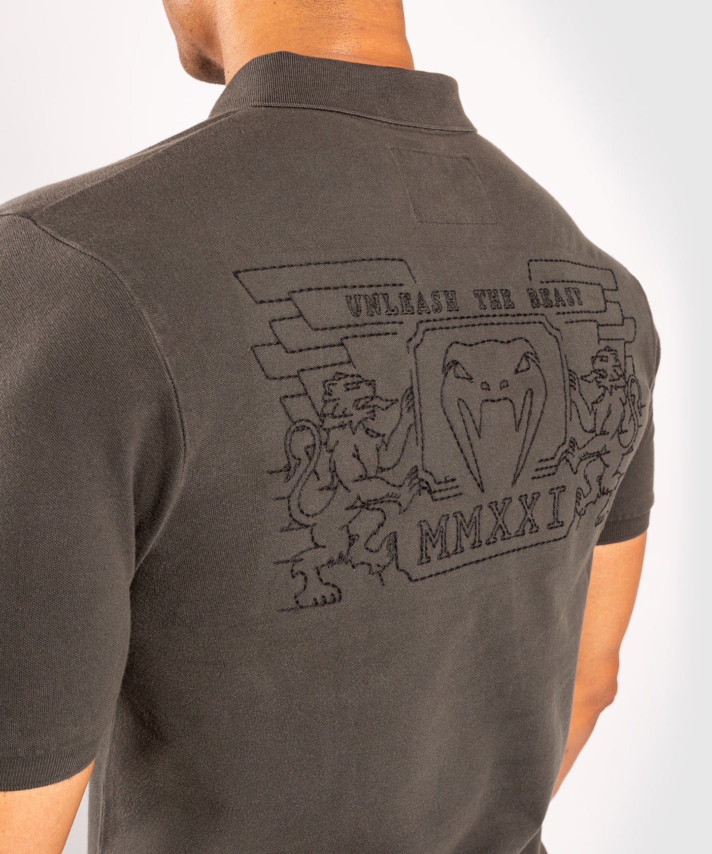 Venum Lions21 Polo - Grey/Black