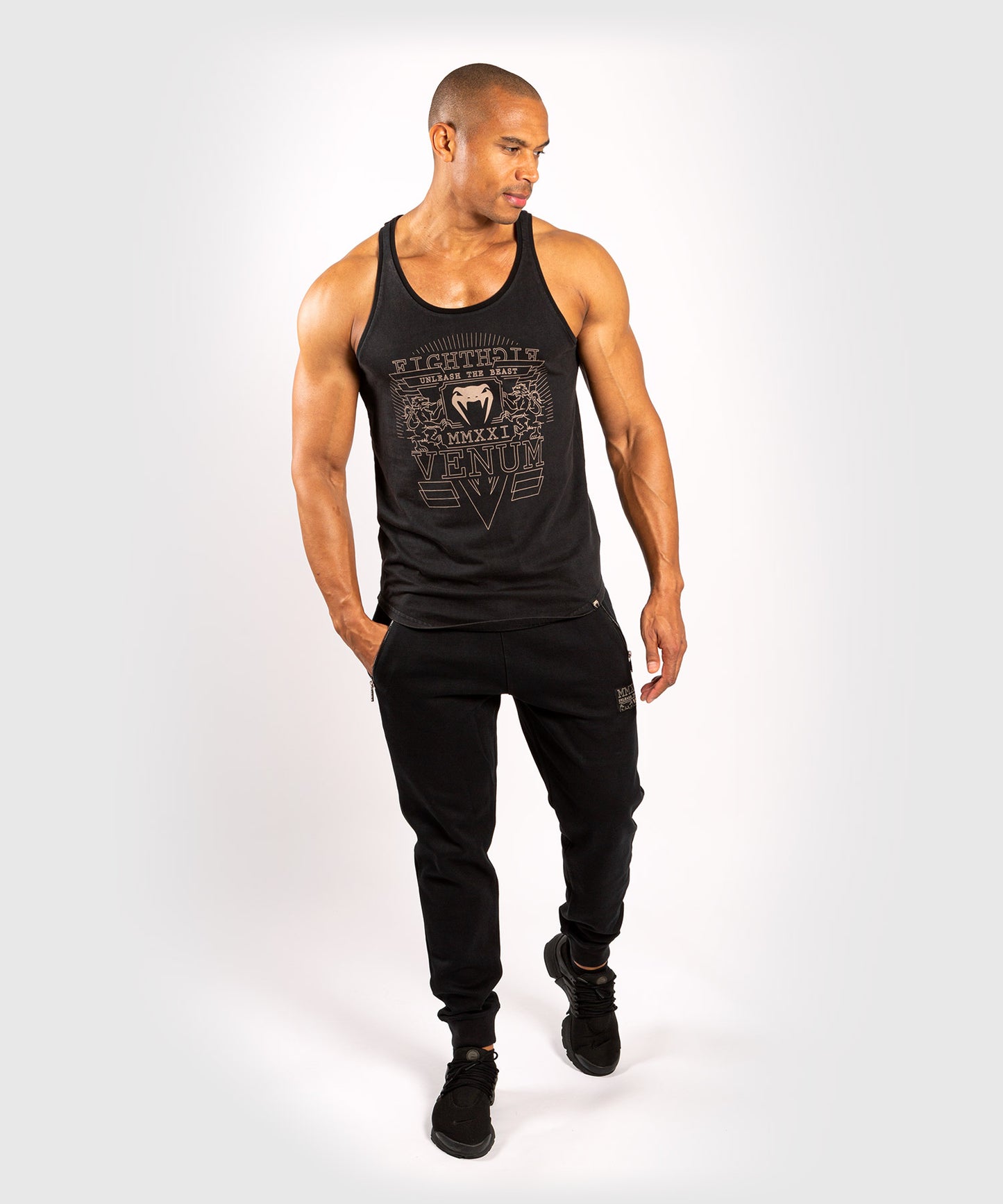Venum Lions21 Tank Top - Black/Sand