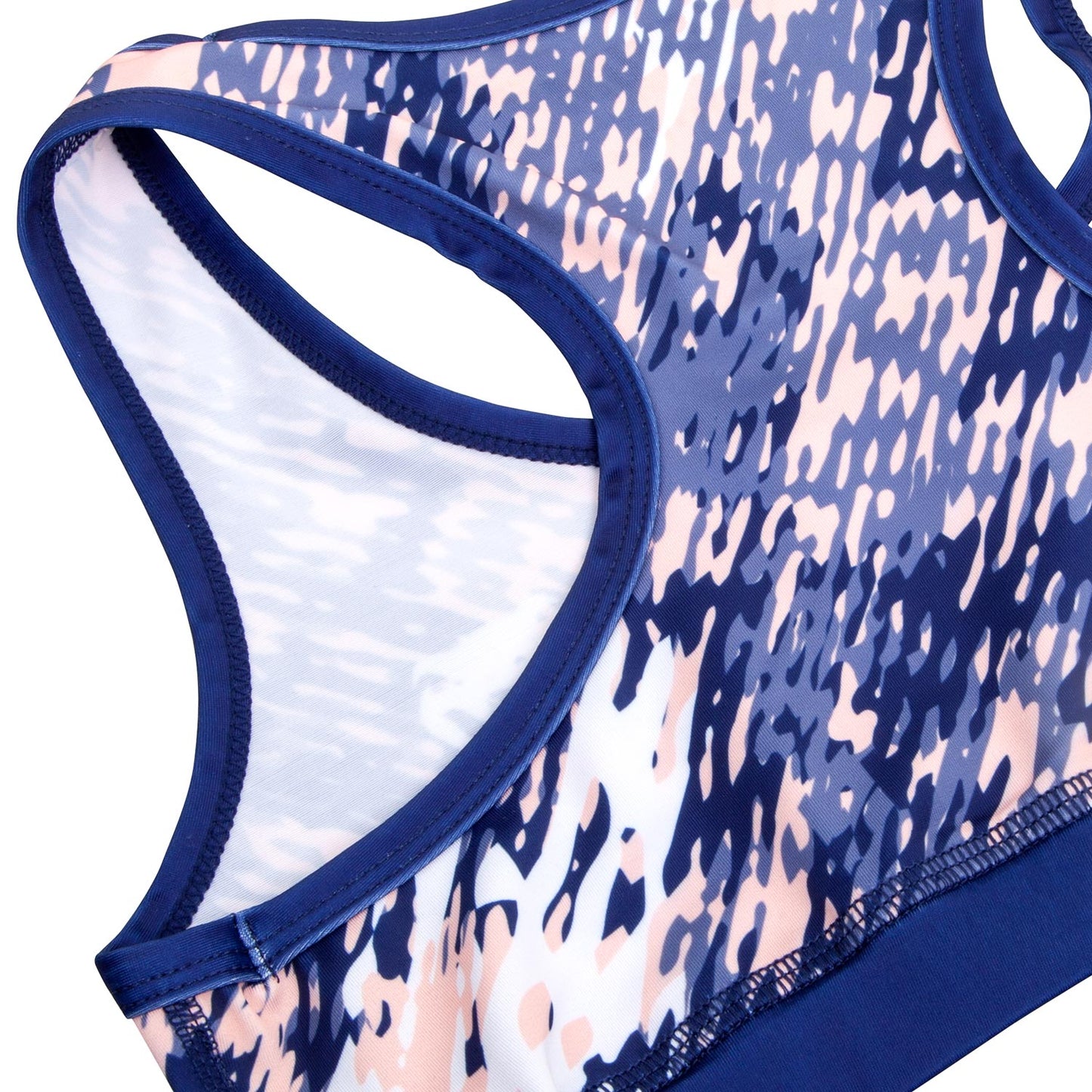Venum Neo Camo Sports Bra - Navy Blue/Coral