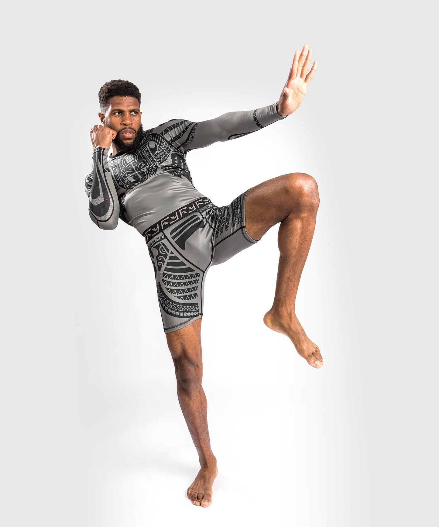 Venum Nakahi Rashguard - Long Sleeves - Grey