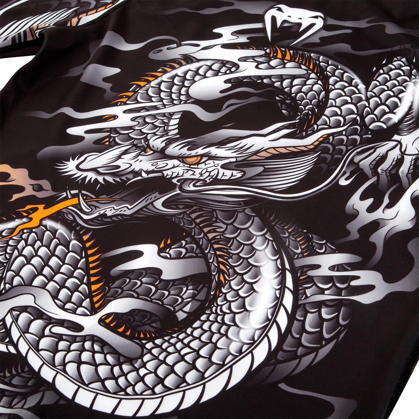 Venum Dragon's Flight Rashguard - Long Sleeves - Black/White