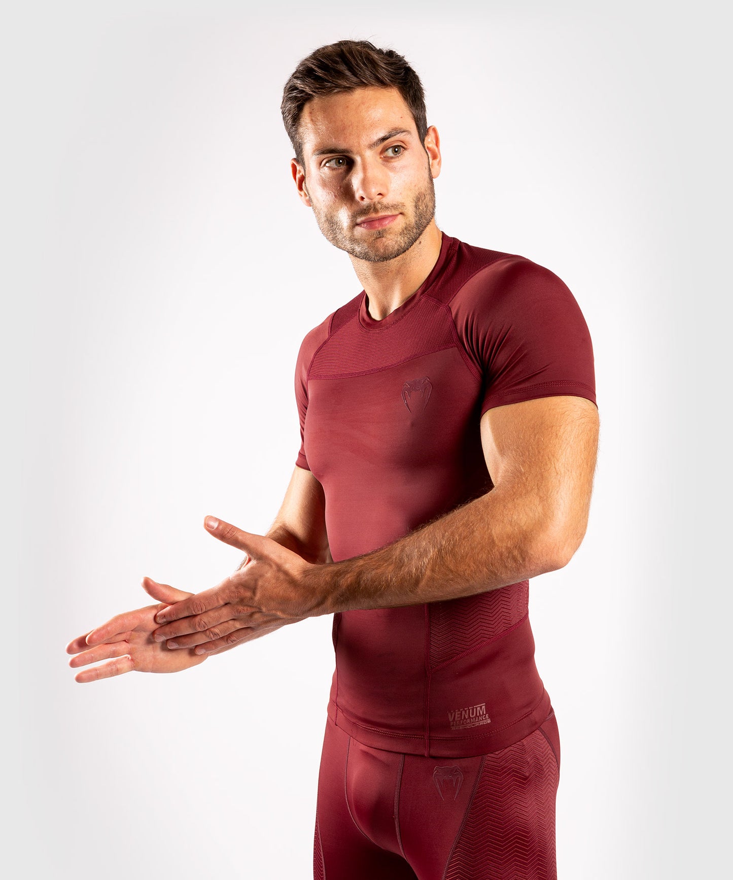 Venum G-Fit Rashguard - Short Sleeves - Burgundy