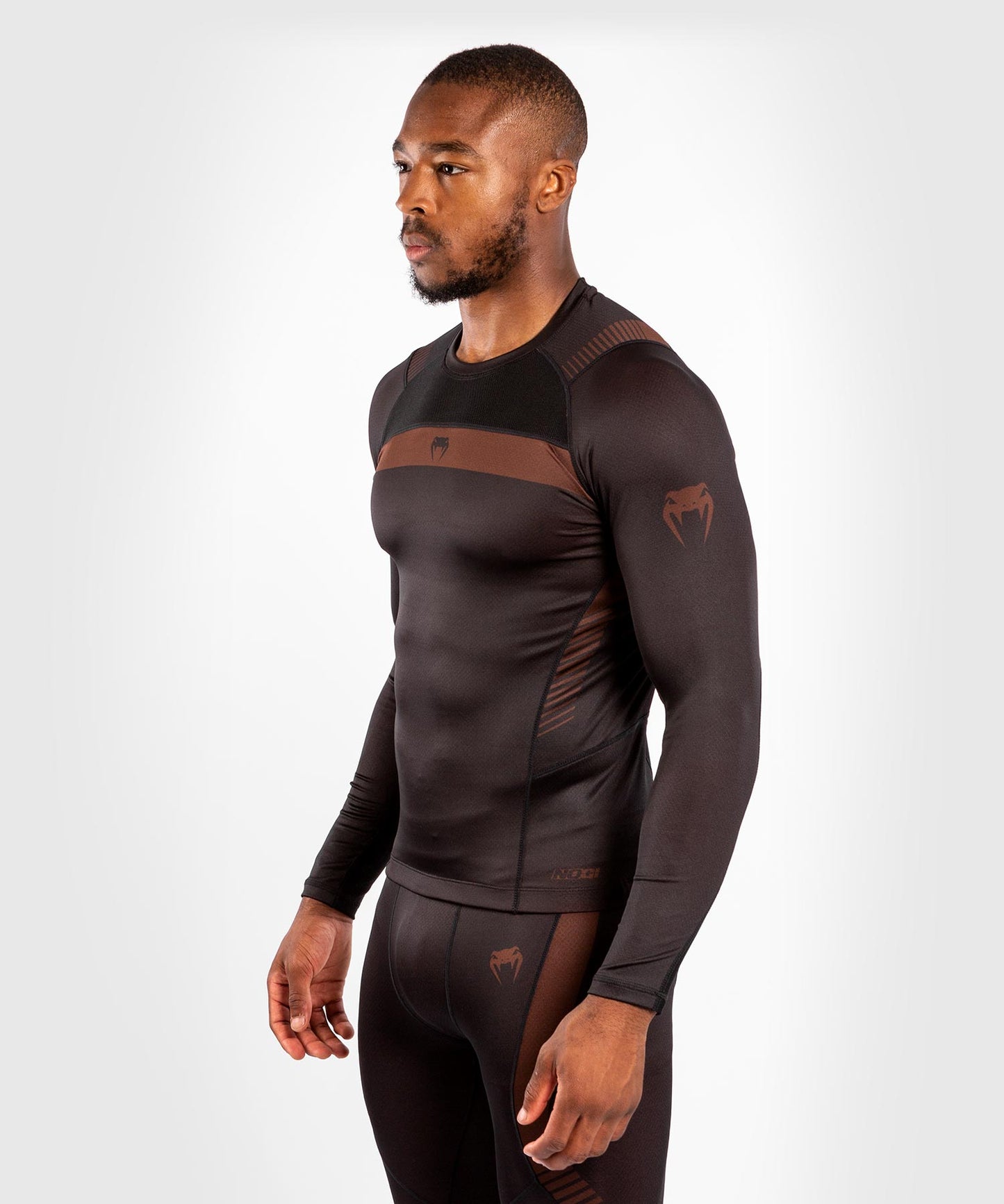 Venum NoGi 3.0 Rashguard - Long Sleeves - Black/Brown