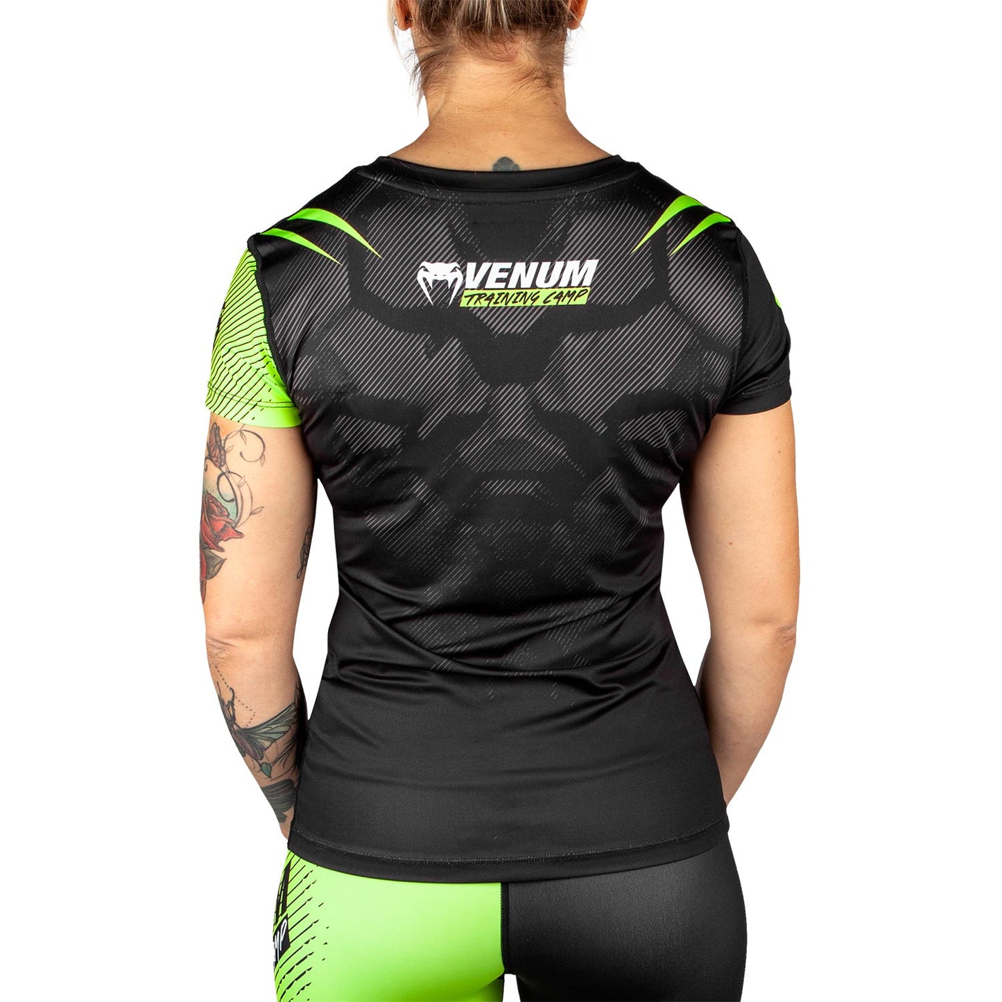 Venum Training Camp 2.0 Women T-shirt - Black/Neo Yellow
