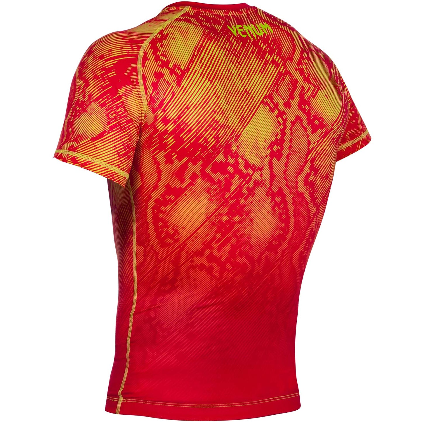 Venum Fusion Compression T-shirt - Short Sleeves - Orange/Yellow
