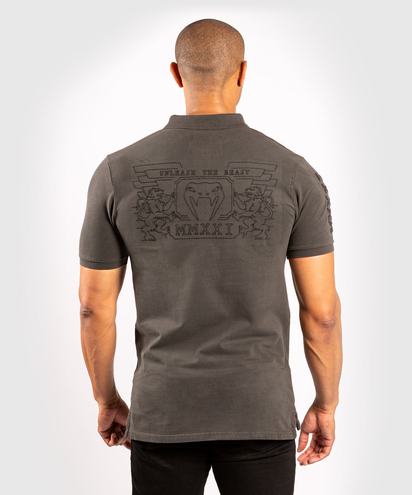 Venum Lions21 Polo - Grey/Black