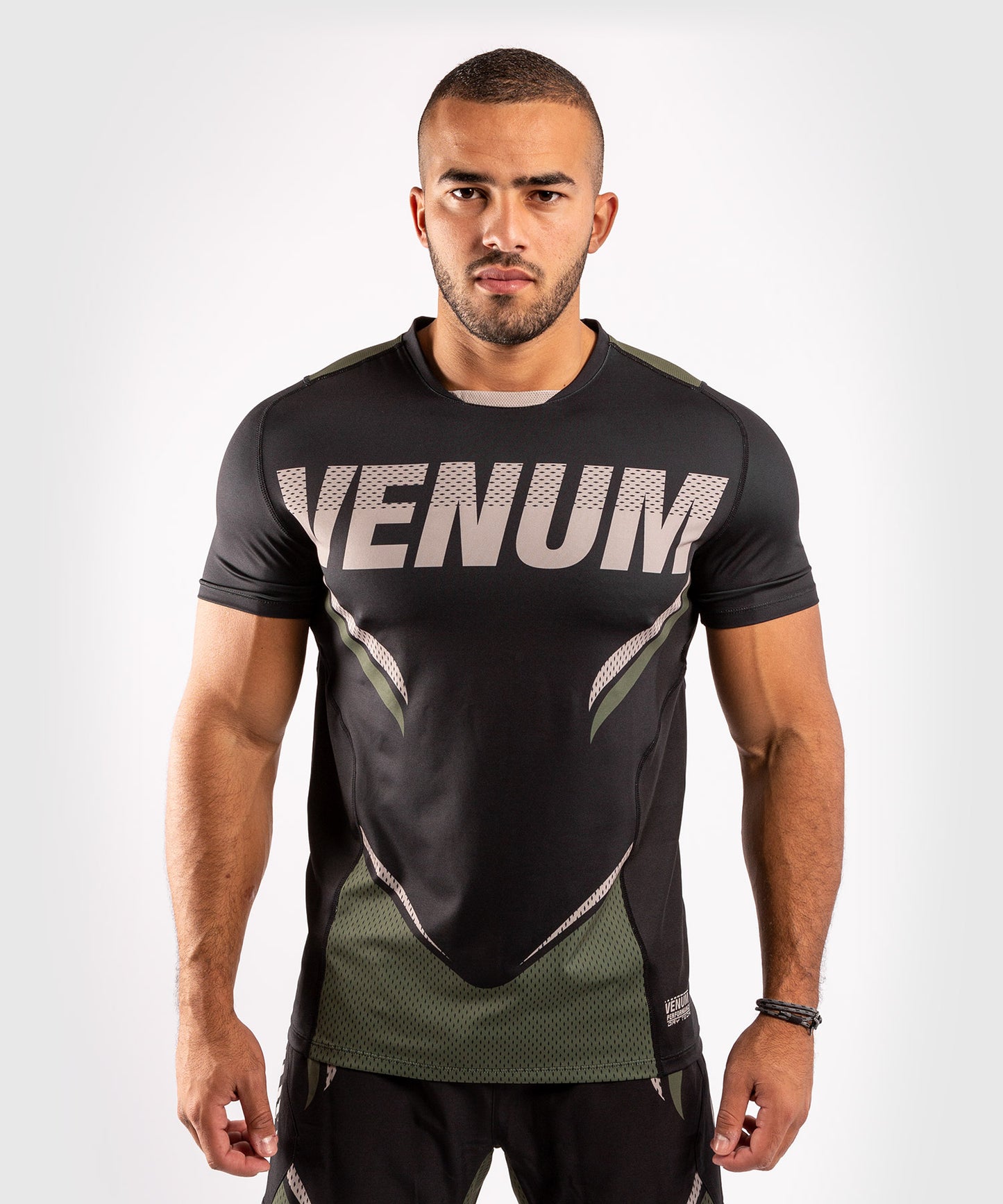Venum ONE FC Impact Dry Tech T-Shirt - Black/Khaki