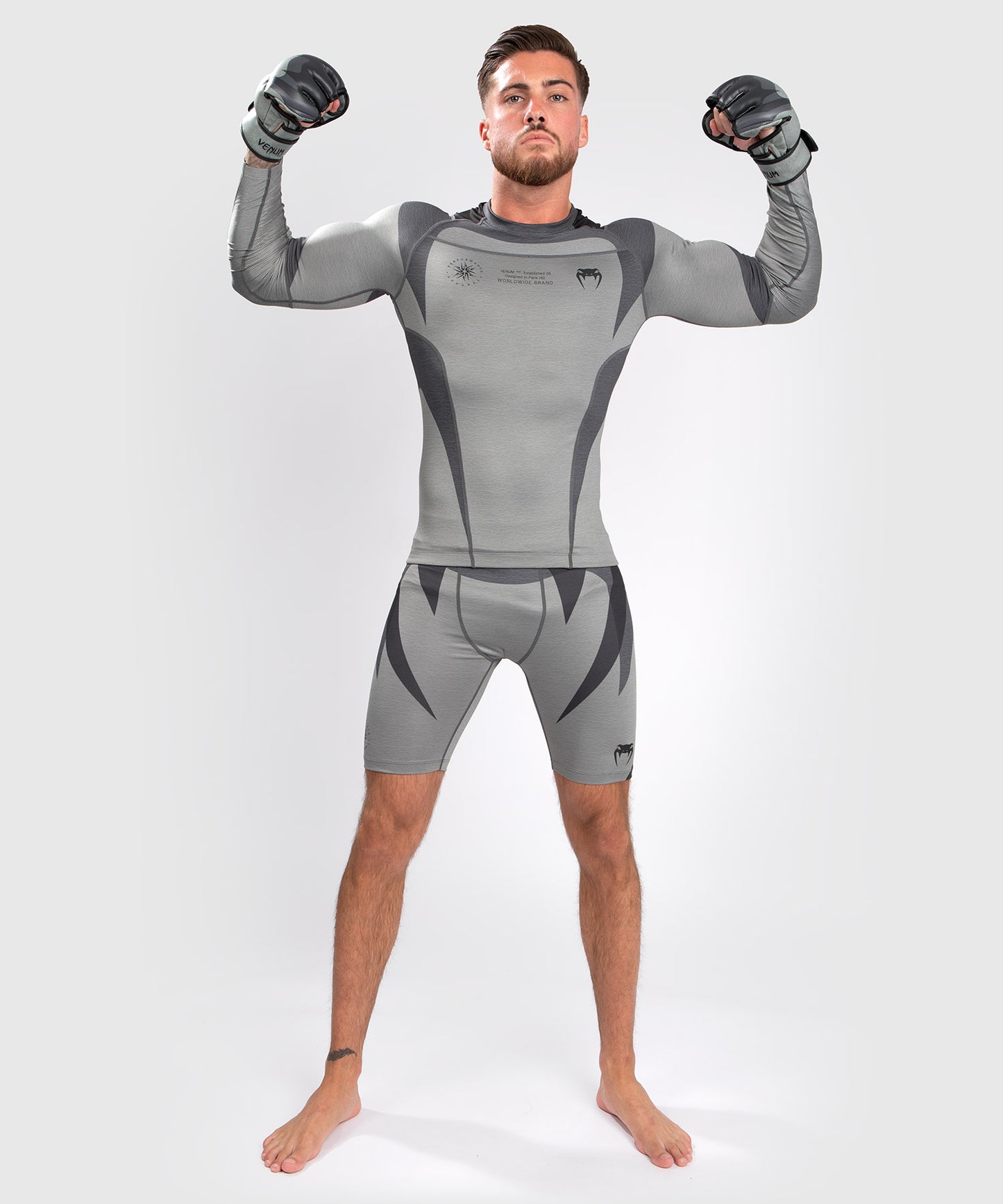 Venum Stone Rashguard - Long Sleeves  - Mineral Green