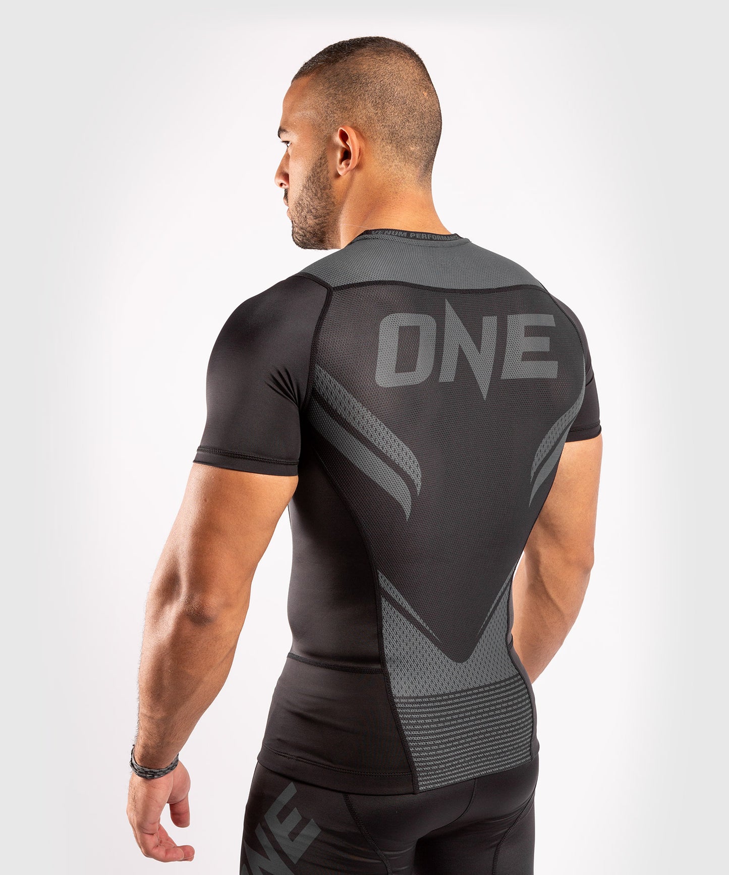 Venum ONE FC Impact Rashguard - short sleeves - Black/Black