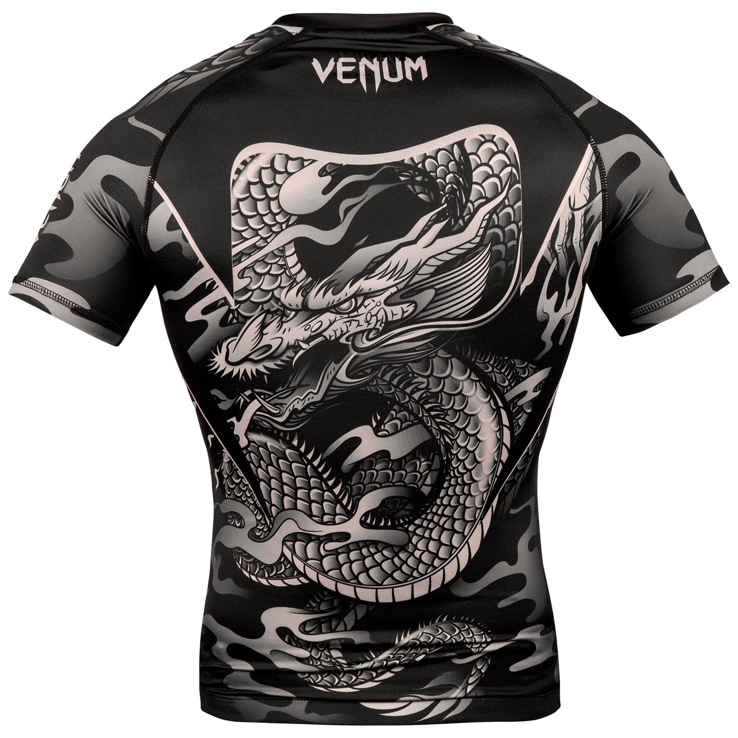 Venum Dragon's Flight Rashguard - Short Sleeves - Black/Sand