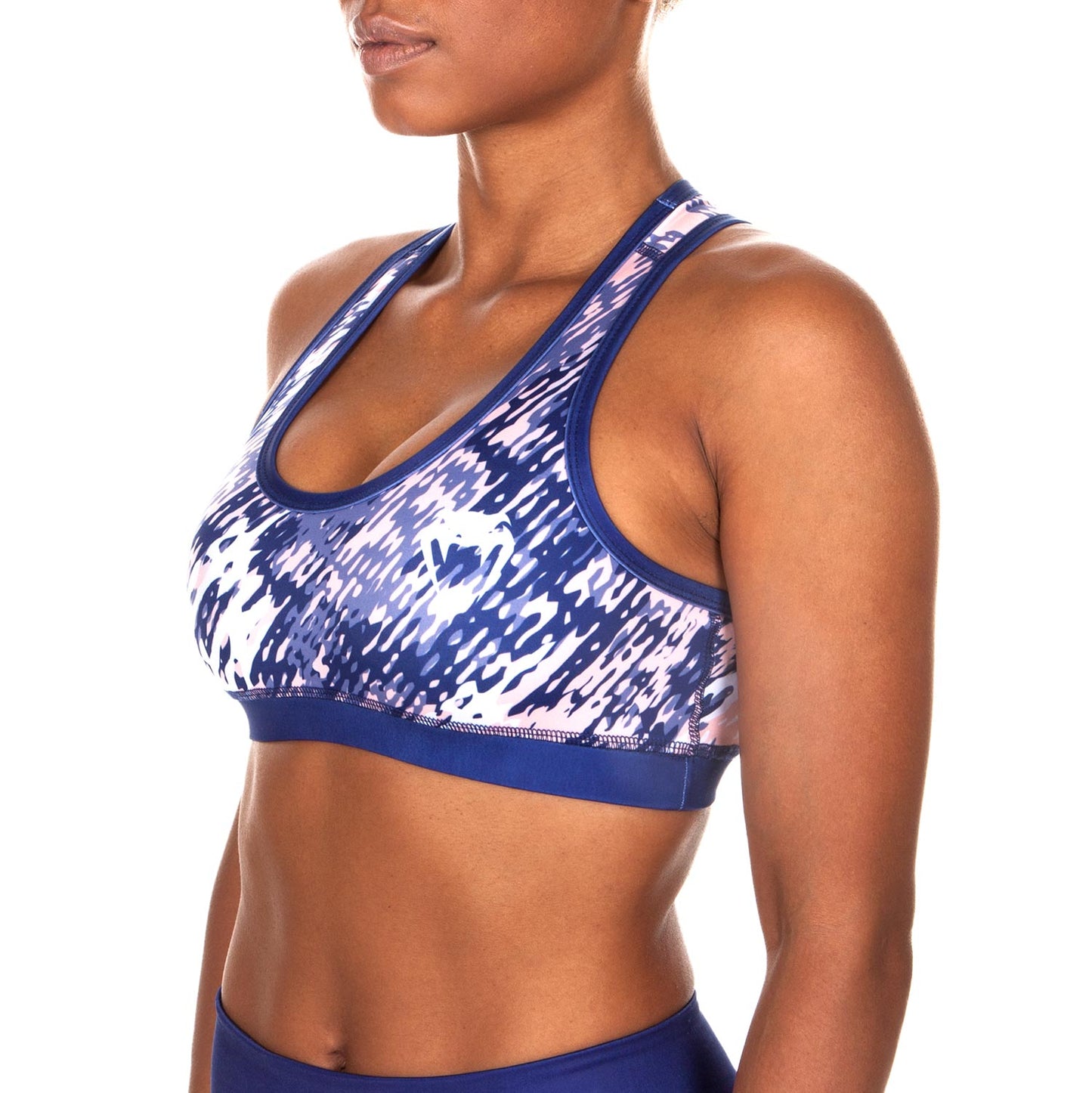 Venum Neo Camo Sports Bra - Navy Blue/Coral