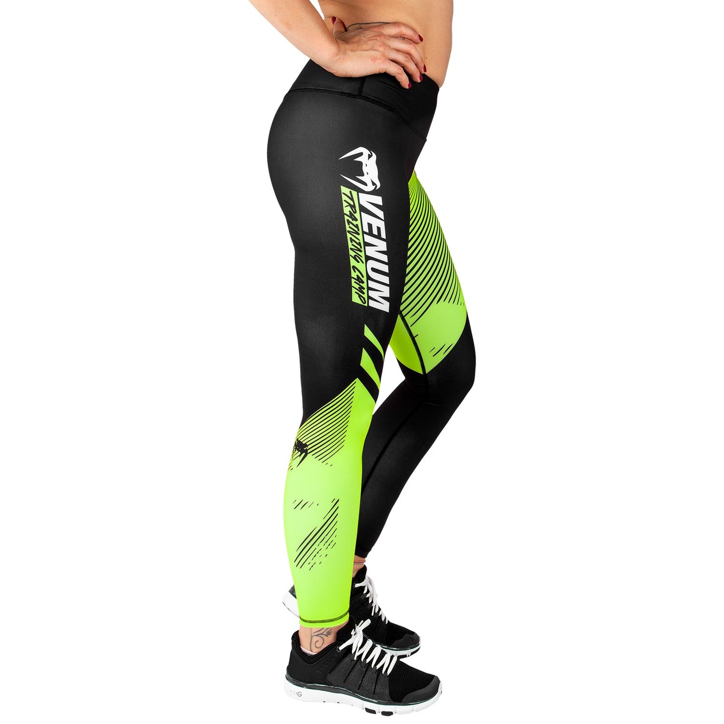 Venum Training Camp 2.0 Leggings - Black/Neo Yellow - For Women