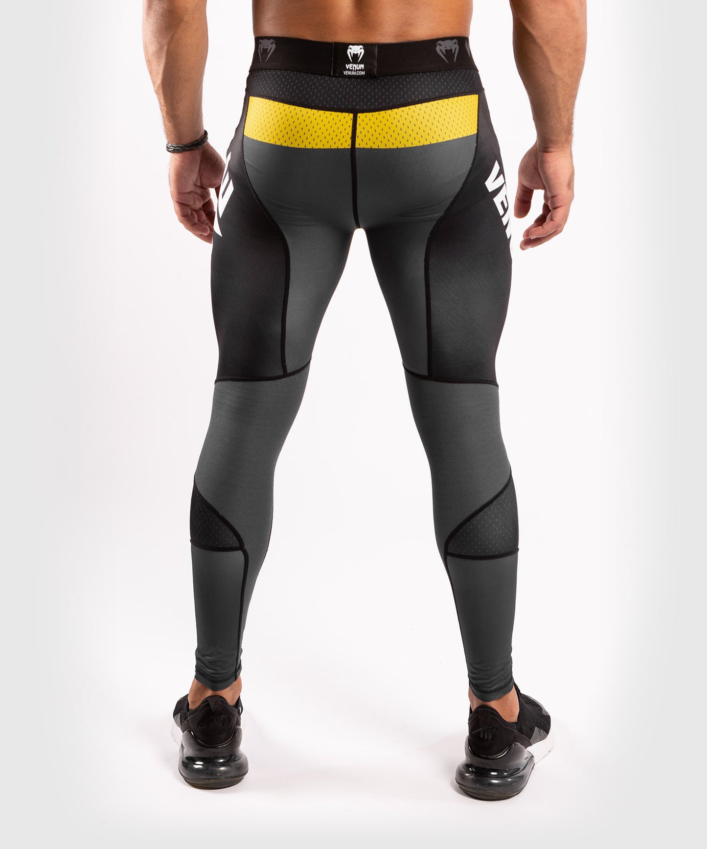Venum ONE FC Impact Compression Tights - Grey/Yellow