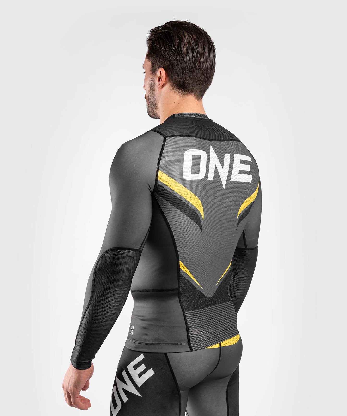 Venum ONE FC Impact Rashguard - long sleeves - Grey/Yellow